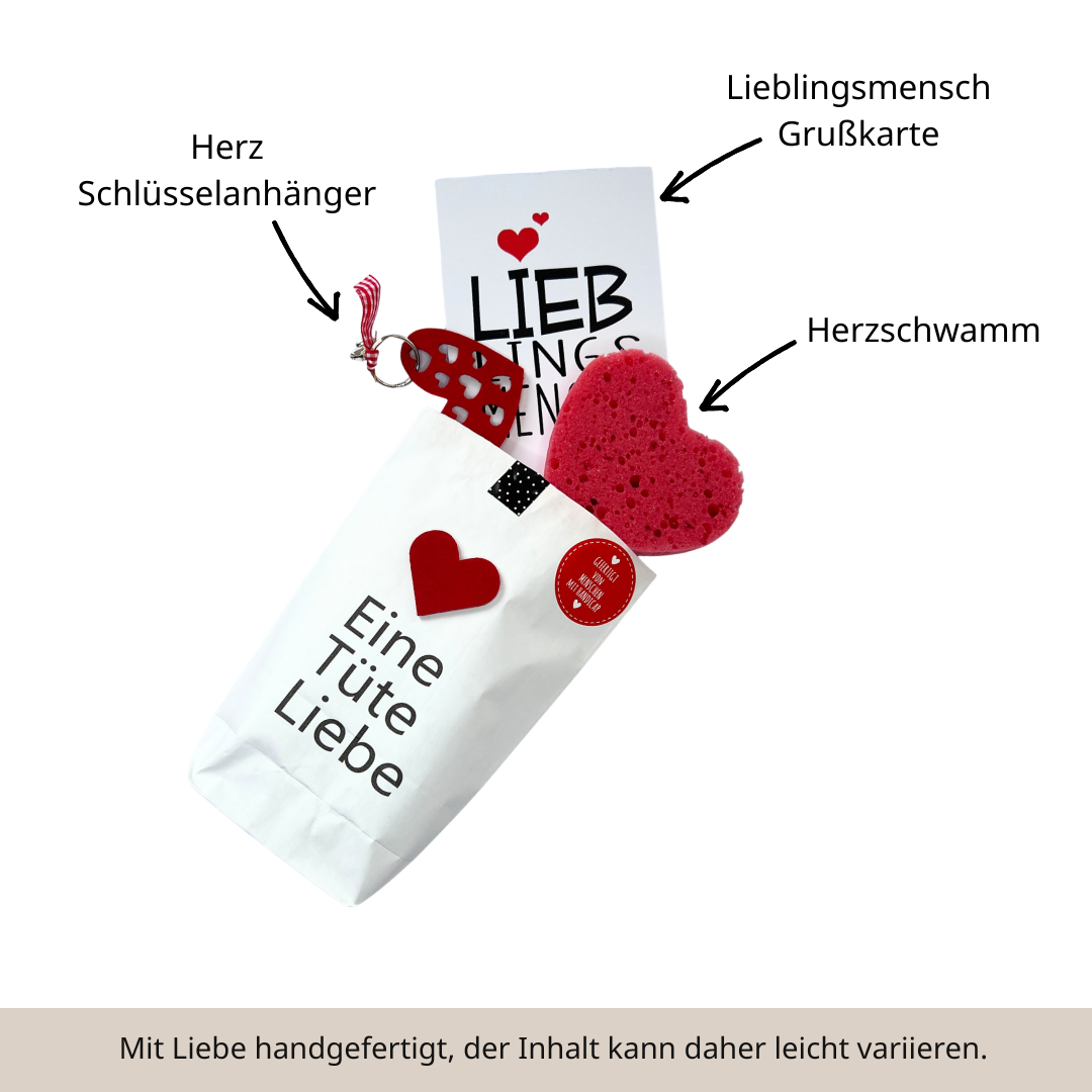 Inhalt der Tüte Liebe