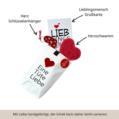 Inhalt der Tüte Liebe