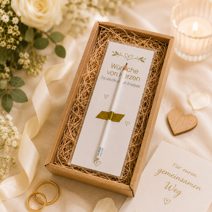 Geschenkverpackung Hochzeitskarte Wünsche