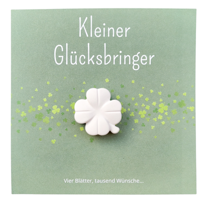 Kleeblatt Glücksbringer für die Hosentasche