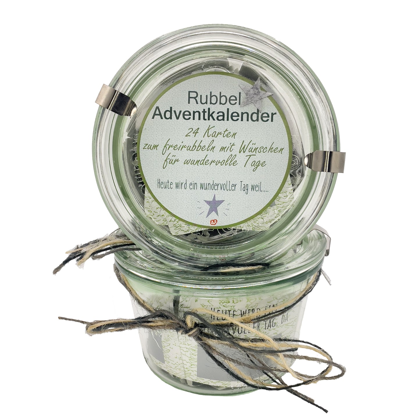 Rubbel Adventskalender Wünsche im Weckglas-rubbellos adventskalender