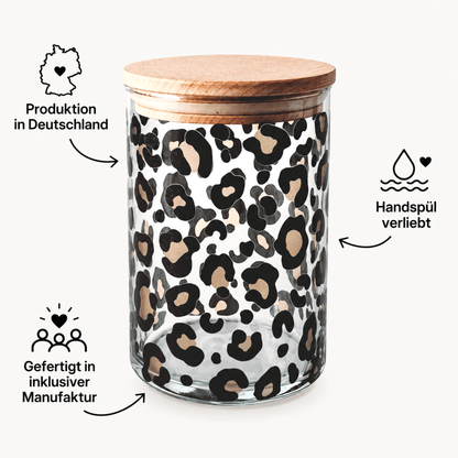 Vorratsglas Leoprint: Gefertigt in inklusiver Manufaktur in Deutschland