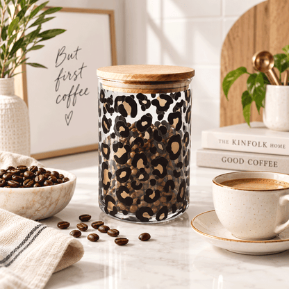 Vorratsglas Leoprint: Glasdosen mit Herz, Funktion und Design
