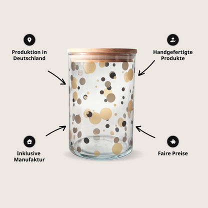 Vorratsglas edel in gold creme 