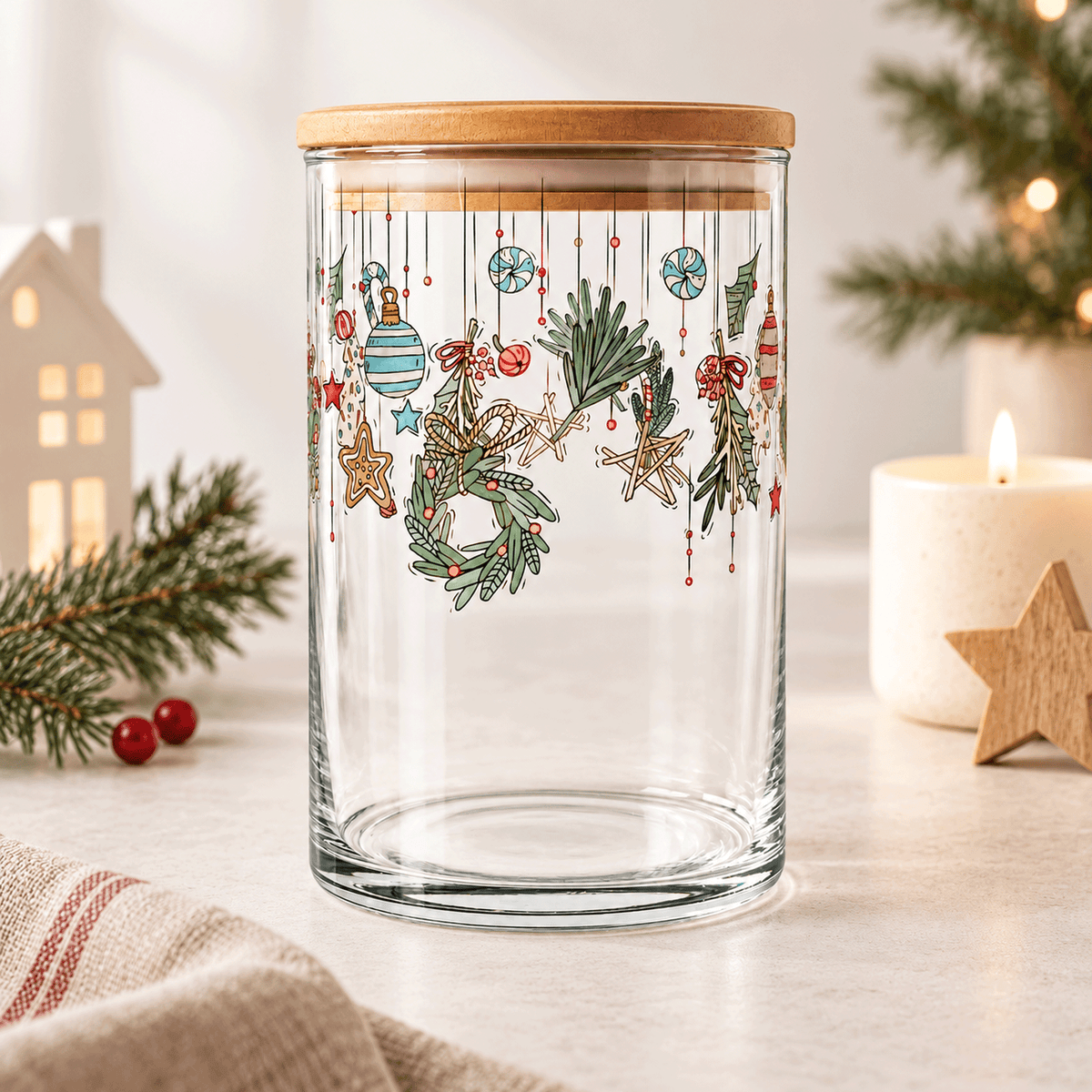 Glasdose für Kekse: Weihnachtszauber für dein Zuhause