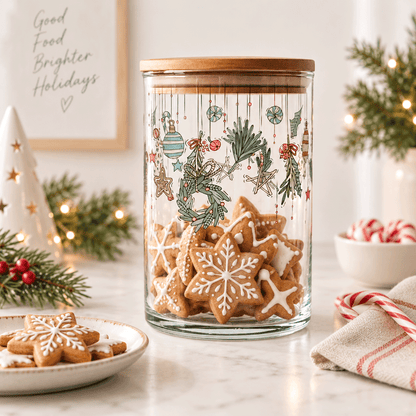 Glasdose für Kekse: Weihnachtszauber für dein Zuhause