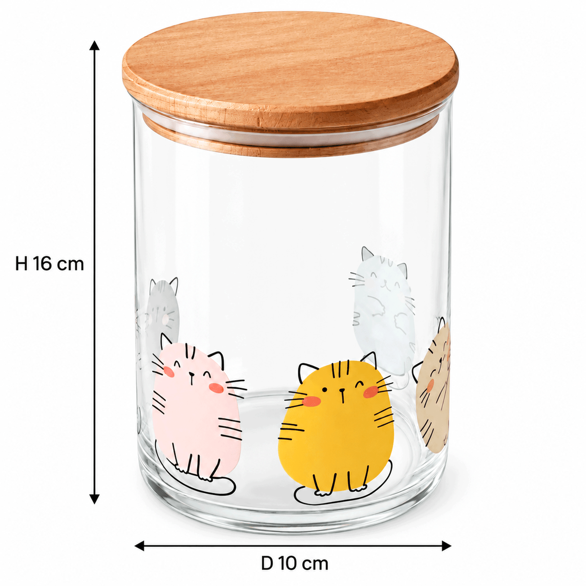 Vorratsliebe mit Katzenzauber: Höge 16 cm, Durchmesser 10 cm 