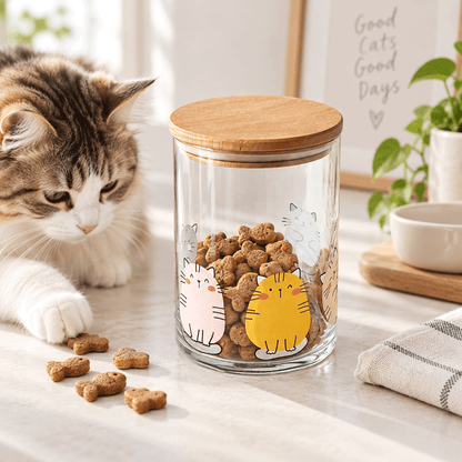 Vorratsglas Katzenfutter mit zauberhaftem Design