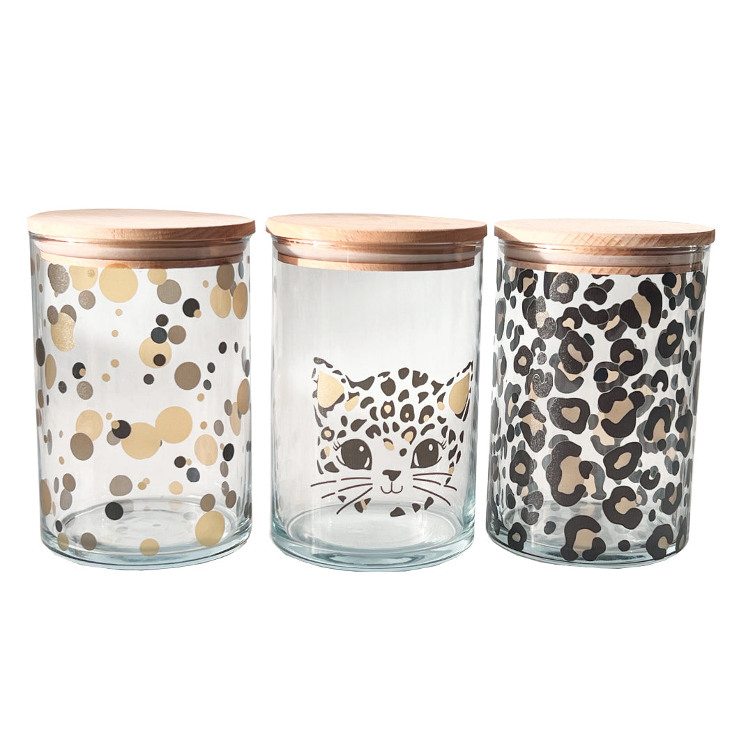 Vorratsglas Leoprint als 3er Set