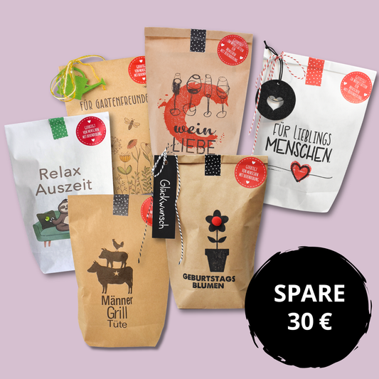 6x Wundertüten – Klassiker fertig zum Verschenken