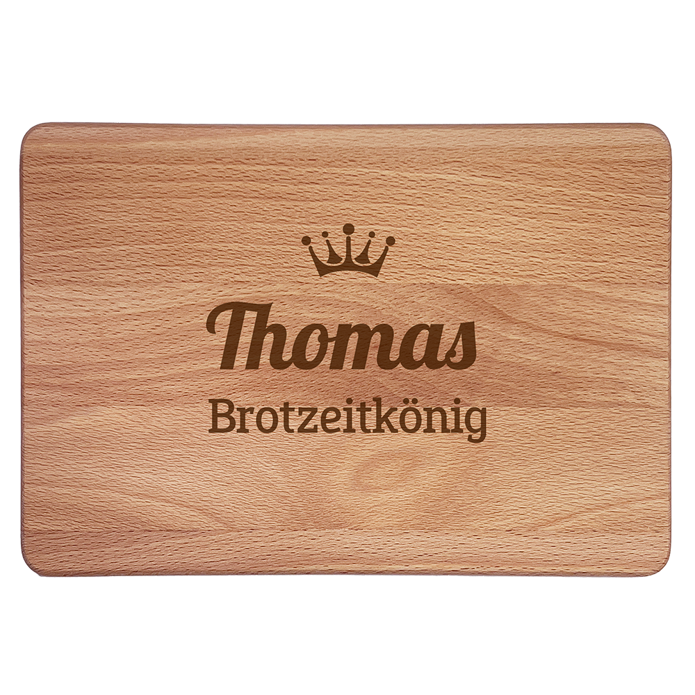 Personalisierte Frühstücksbrettchen: Brotzeitkönig