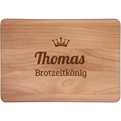 Personalisierte Frühstücksbrettchen: Brotzeitkönig