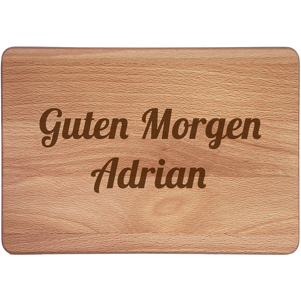 Personalisierte Frühstücksbrettchen: Guten Morgen