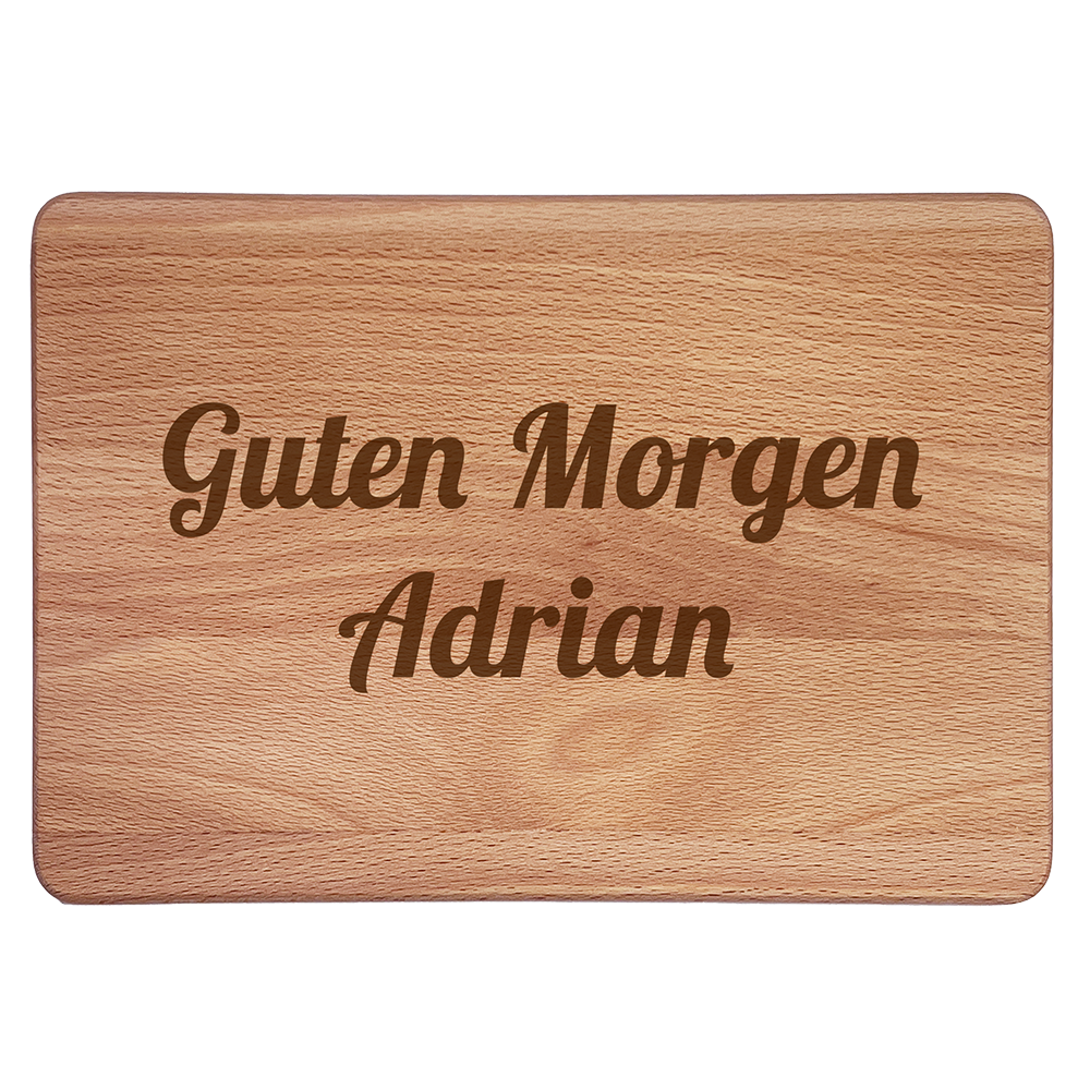 Personalisierte Frühstücksbrettchen: Guten Morgen