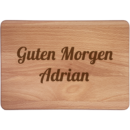 Personalisierte Frühstücksbrettchen: Guten Morgen