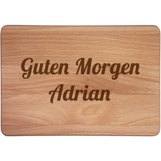 Personalisierte Frühstücksbrettchen: Guten Morgen