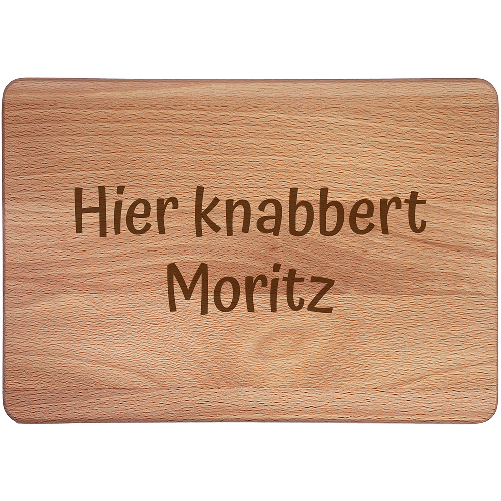 Personalisierte Frühstücksbrettchen: Hier knabbert …