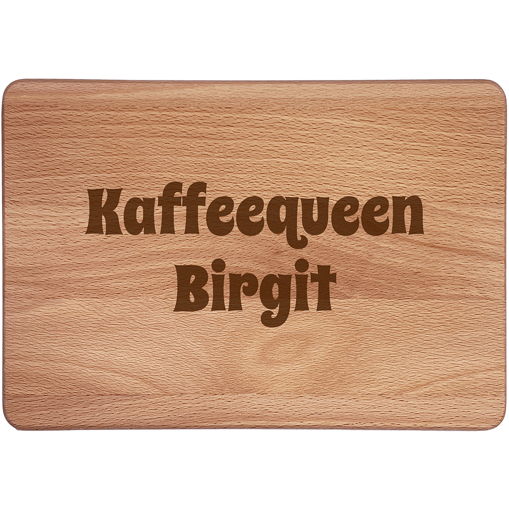Personalisierte Frühstücksbrettchen: Kaffeequeen