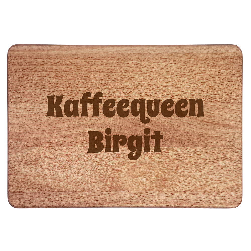 Personalisierte Frühstücksbrettchen: Kaffeequeen