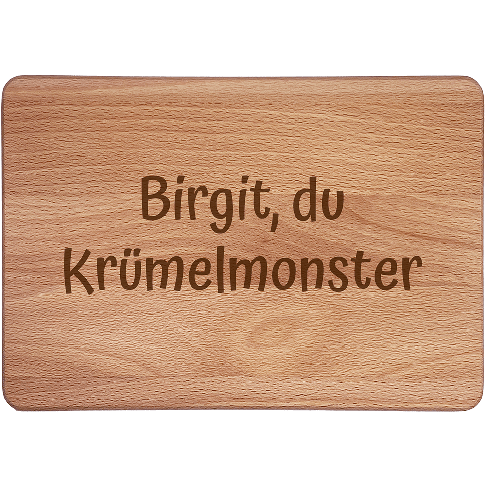 Personalisierte Frühstücksbrettchen: Krümelmonster