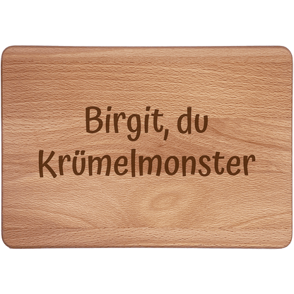 Personalisierte Frühstücksbrettchen: Krümelmonster