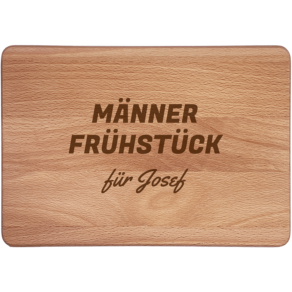 Personalisierte Frühstücksbrettchen: Männerfrühstück