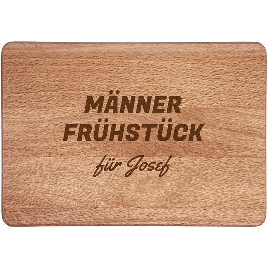 Personalisierte Frühstücksbrettchen: Männerfrühstück