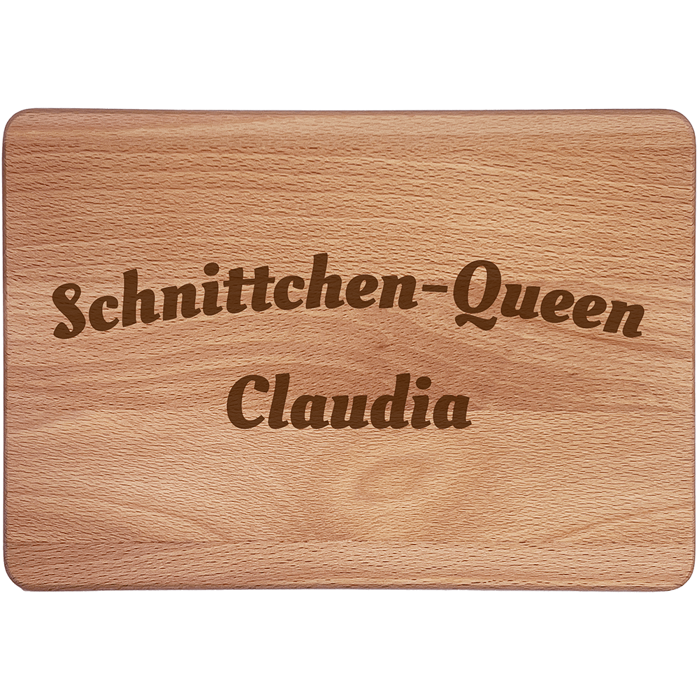 Personalisierte Frühstücksbrettchen: Schnittchen-Queen