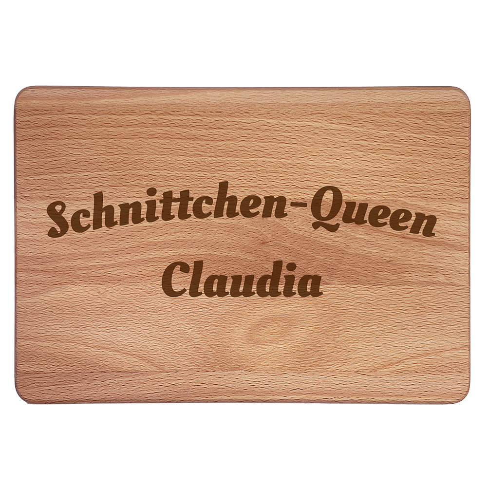 Personalisierte Frühstücksbrettchen: Schnittchen-Queen