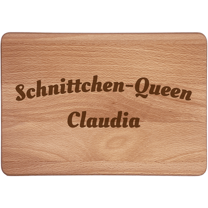 Personalisierte Frühstücksbrettchen: Schnittchen-Queen