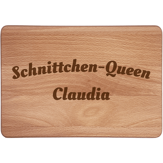 Personalisierte Frühstücksbrettchen: Schnittchen-Queen