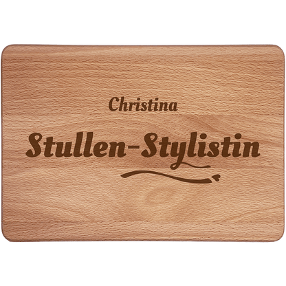 Personalisierte Frühstücksbrettchen:  Stullen-Stylistin