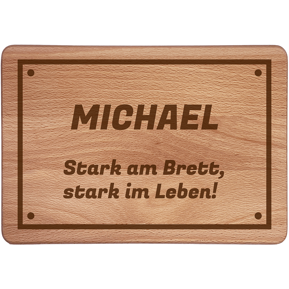 Personalisierte Frühstücksbrettchen: Stark am Brett, stark im Leben!