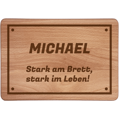 Personalisierte Frühstücksbrettchen: Stark am Brett, stark im Leben!
