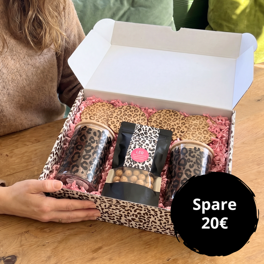 Leo Vorratsglas Set mit Holzuntersetzern