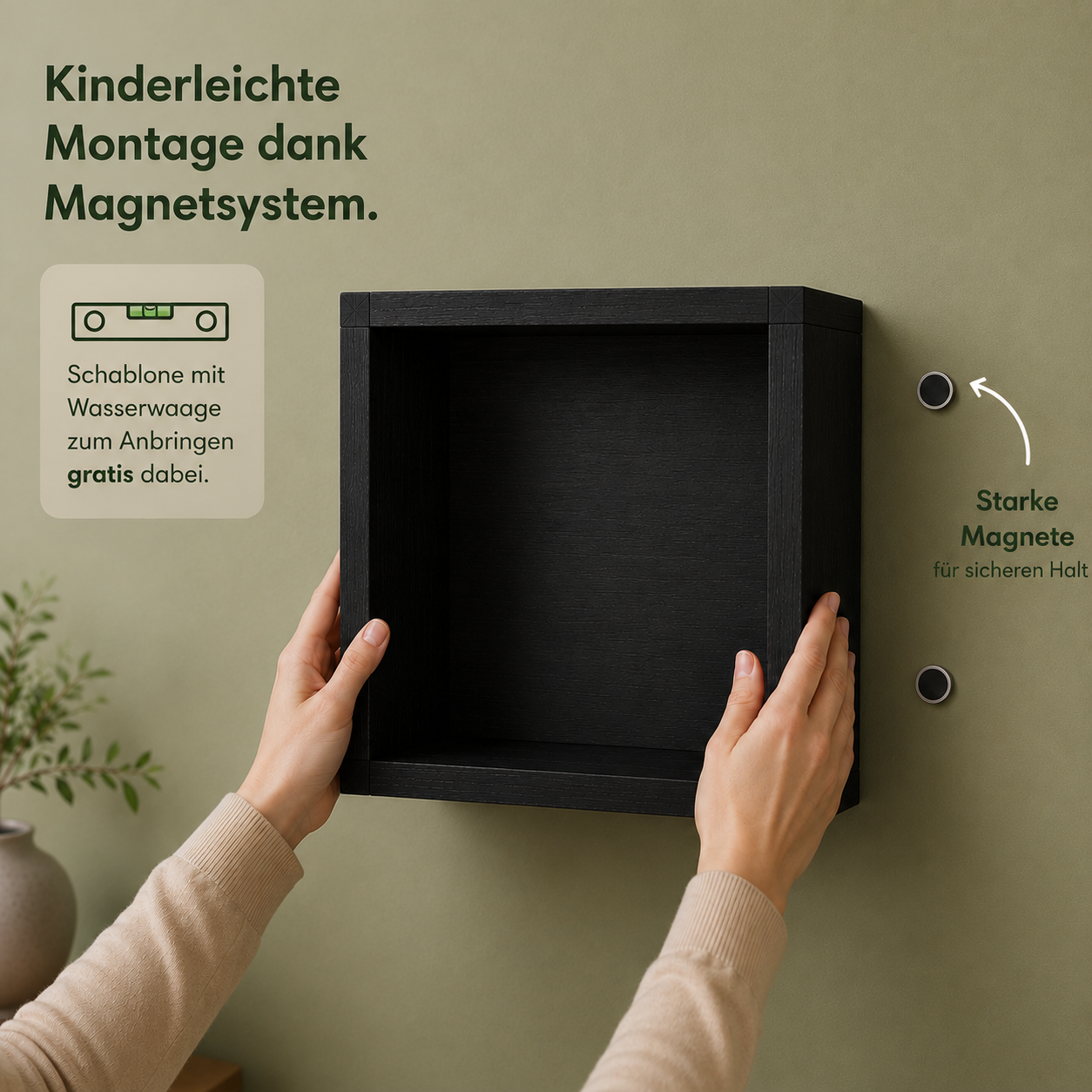 Magnetische Fotowand ohne Bohren mit deinen Fotos Einsteiger Set