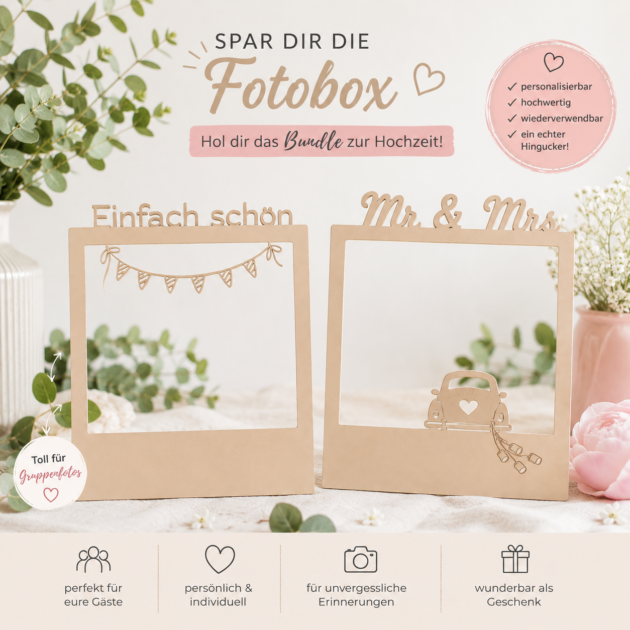 Polaroid Rahmen XL Premium Bundle mit Personalisierung
