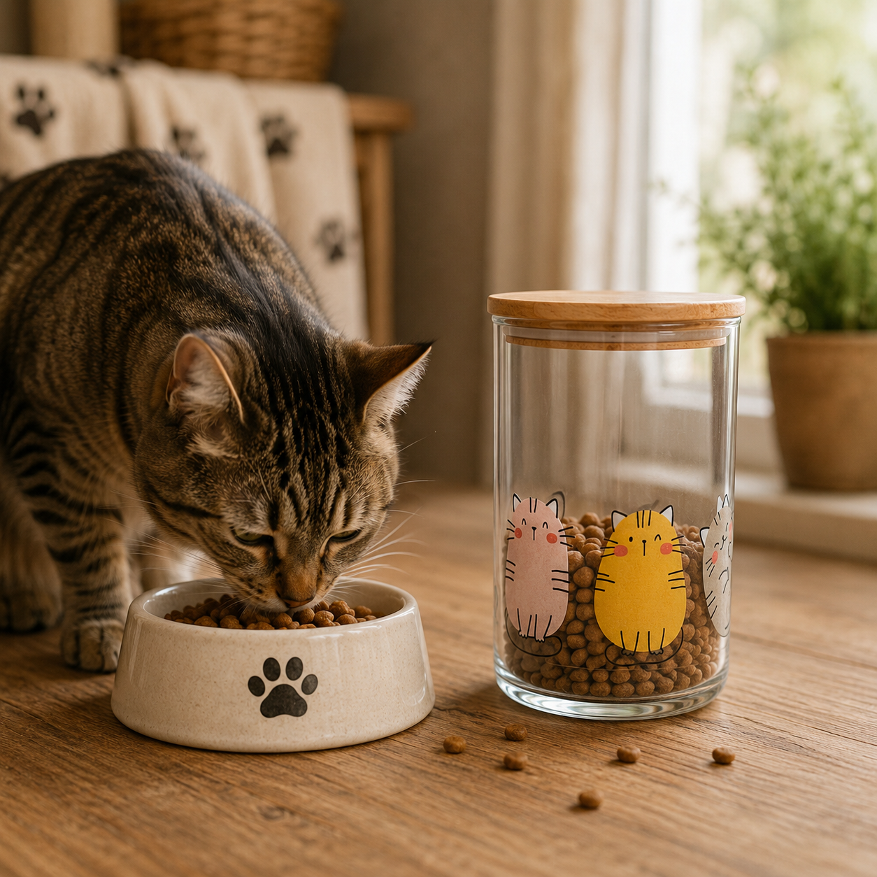 Vorratsglas für Katzenfutter