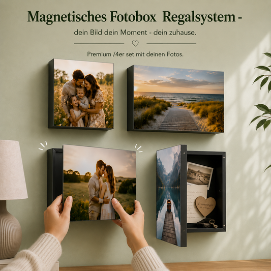 Magnetisches Regalsystem mit deinen Fotos 4er Set