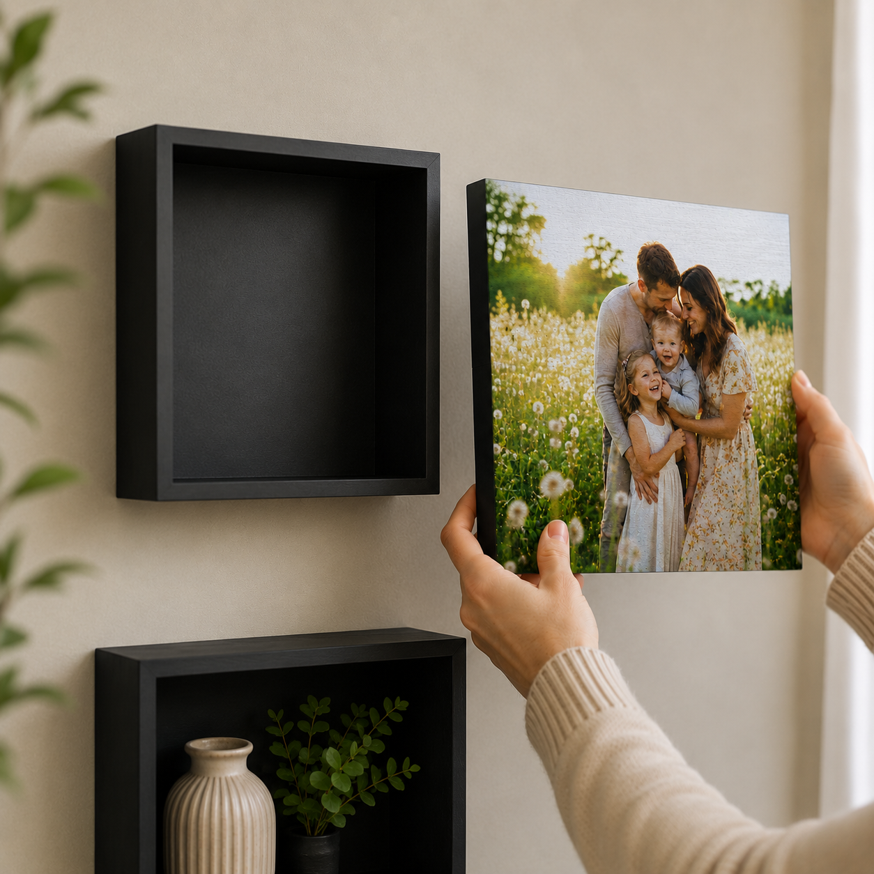 Magnetischer Fotodeckel personalisierbar für Fotowand-Regalsystem