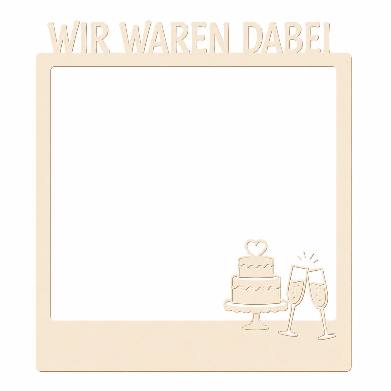 Gäste Selfie Rahmen XL Premium personalisiert