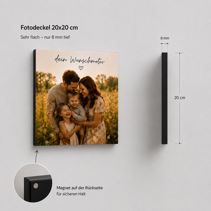 Magnetischer Fotodeckel personalisierbar für Fotowand-Regalsystem