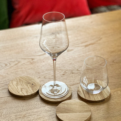 Personalisierbarer Untersetzer aus Holz für Gläser