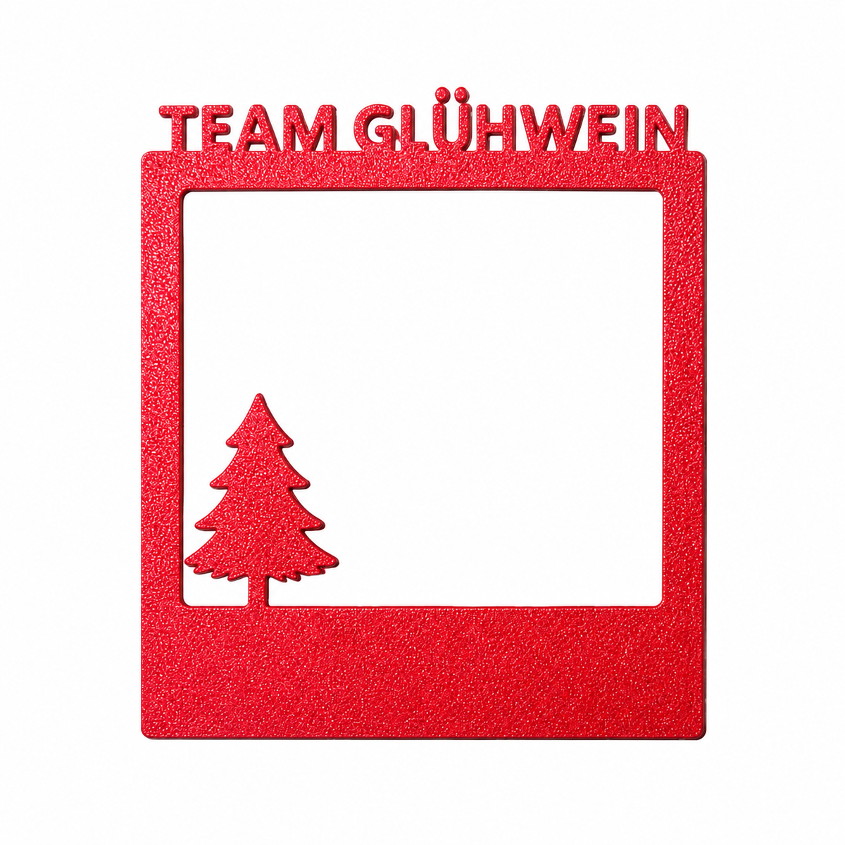 Foto Selfie Rahmen Team Glühwein in Rotpink von Wunderle