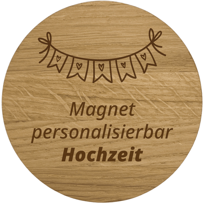 Personalisierbarer Magnet zur Hochzeit