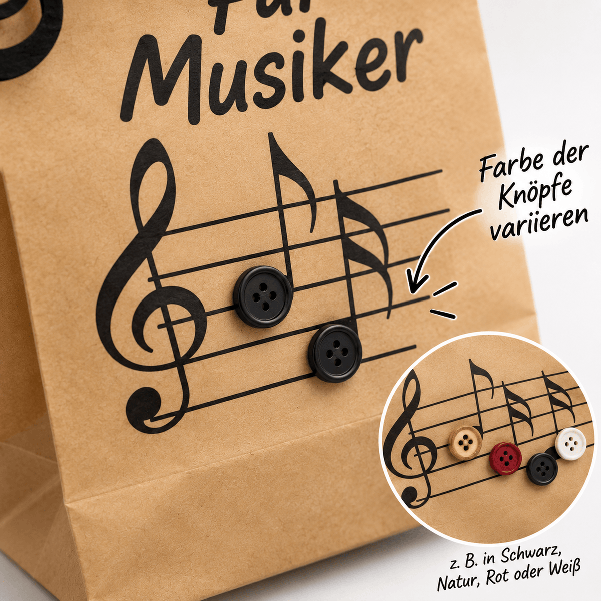 Für Musiker Wundertüte mit Notenschlüssel