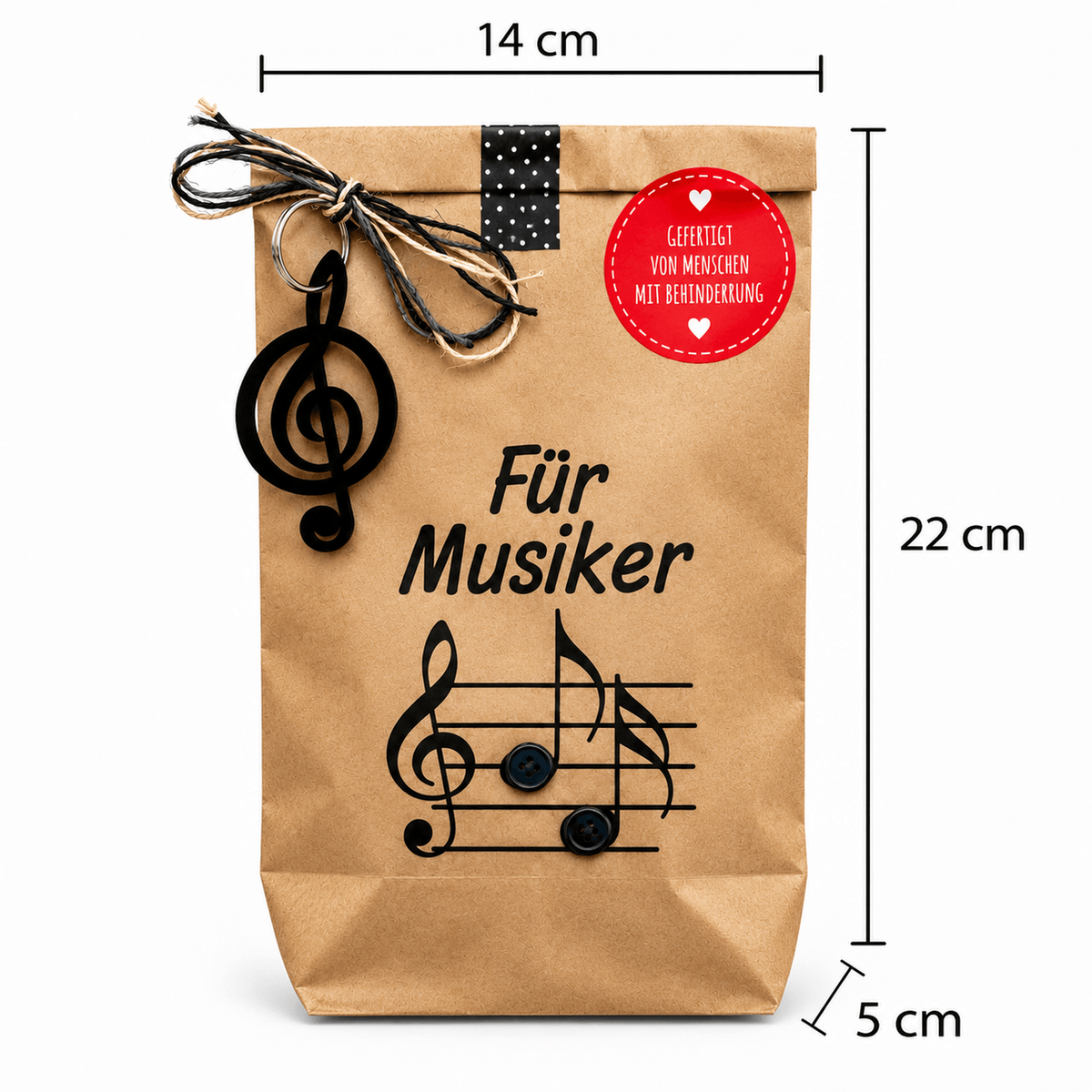 Für Musiker Wundertüte mit Notenschlüssel