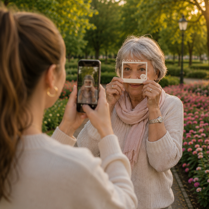 Selfie Rahmen Glücklich