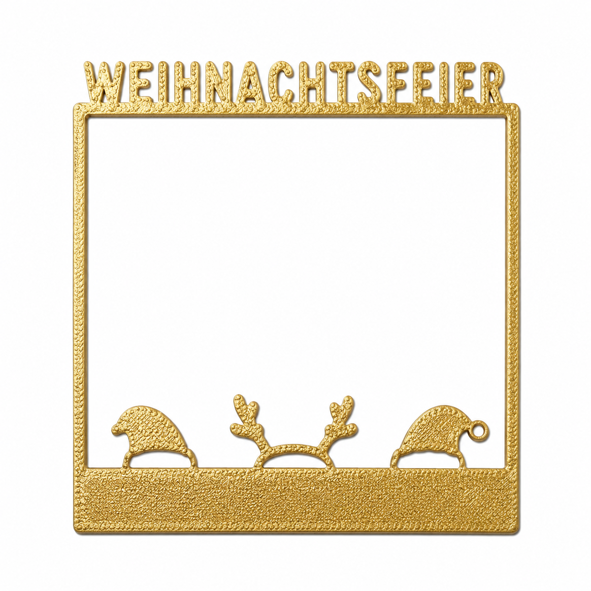 Selfie Rahmen Weihnachtsfeier in Gold als Giveaway