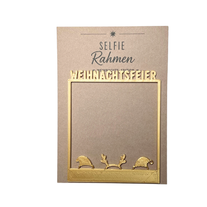 Selfie Rahmen Weihnachtsfeier Gold